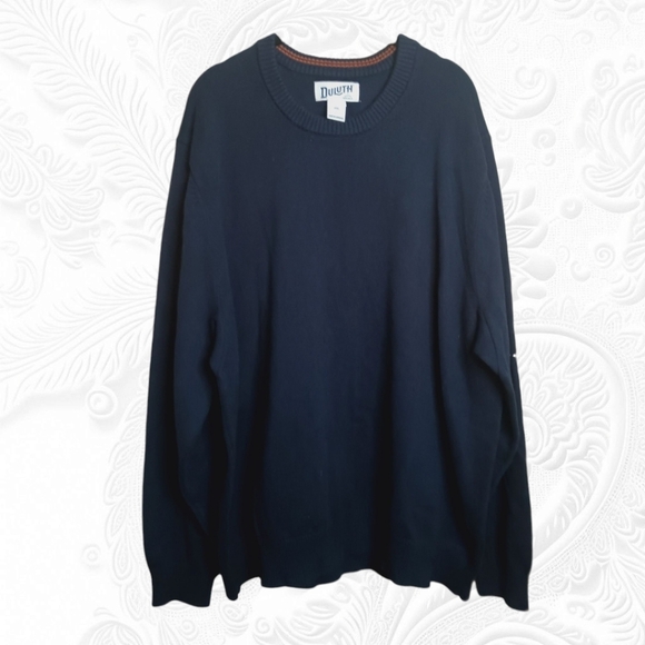 Duluth Trading Company Men's  Long Sleeve Crew Neck Blue Sweater - Picture 1 of 3